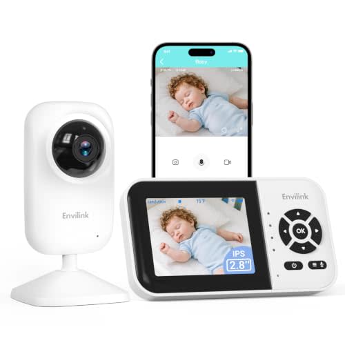 Baby Monitor with Camera and Audio, Video Baby Monitor WiFi Night Vision, 2.8" LCD Screen Baby Camera VOX Mode Alarm and 1200ft Long Range