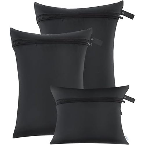 babygoal Wet Dry Bags 3 Pack, Waterproof Travel Bags for Baby Diapers, Beach, Pool, Gym, Swimsuits, Food Storage and Wet Clothes (S,M,L Size),3SMLJ01-B