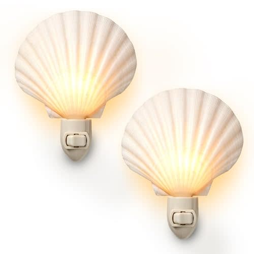 Tumbler Home Real Sea Shell Beach Night Light Real, Natural, Perfect for Beach Home Decor