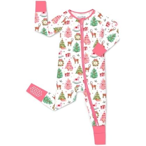 babee Reshinee Viscose Derived from Bamboo Baby Footie Pajamas Convertible Newborn Sleeper for Baby Girl Zipper Onesie 0-24M