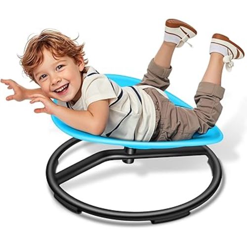 Spinning Chair for Autistic Kids, Sensory Swivel Chair, 220LBS Weight Capacity, Sensory Toy for Children with ADHD/Autism, Training Body Coordination, 3+ Years (Blue)
