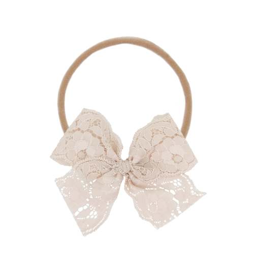 Lace Bow - Nude Pink Headband