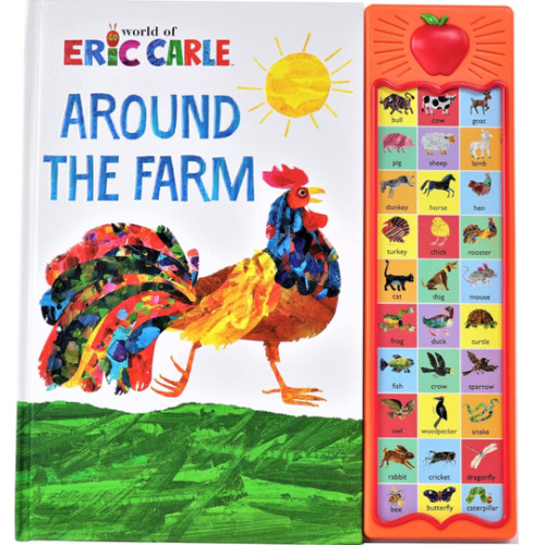 World of Eric Carle, Around the Farm 30-Button Animal Sound Book - Great for First Words - PI Kids