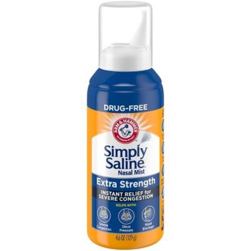 Simply Saline Extra Strength Nasal Mist for Instant Congestion Relief - 4.6oz: Alcohol-Free