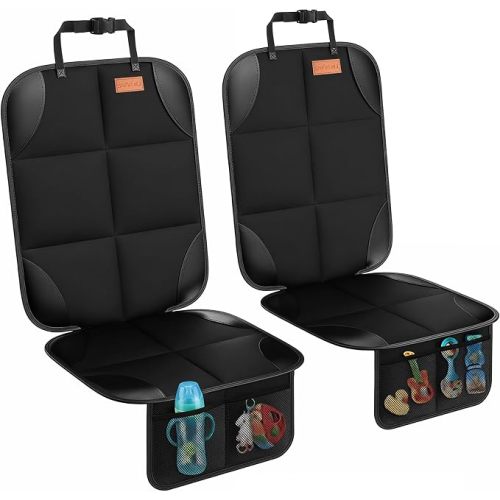 SMART ELF Car Seat Protector, Thickest Padding and Non-Slip Backing 2Pack