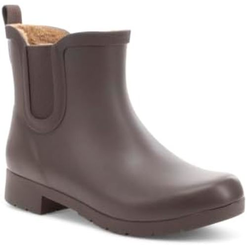 Chooka Women's Delridge Waterproof Faux Fur Chelsea Rain Boot Slip On