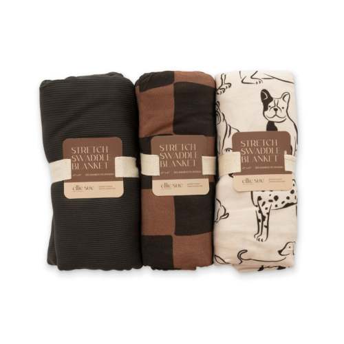 Dogs Stretchy Swaddle Blanket Multi Bundle | Ellie Sue | Bamboo