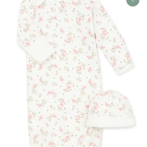 Vintage Rose Sleeper Gown And Hat