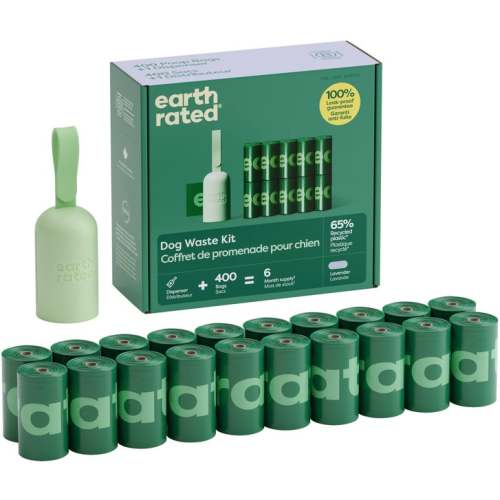 Earth Rated Dog Waste Kit with Dispenser, Lavender, 400-bags | Costco