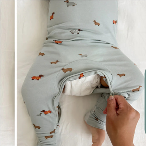 Woof Sage Convertible Footie Pajamas | günamüna