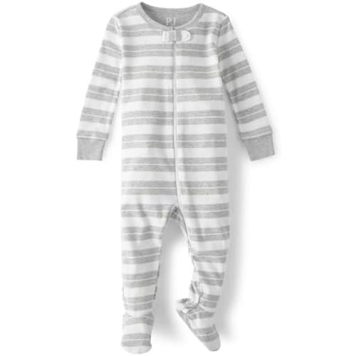 The Children's Place Baby Boys' And Toddler Long Sleeve 100% Cotton Zip-front One Piece Footed Pajama
