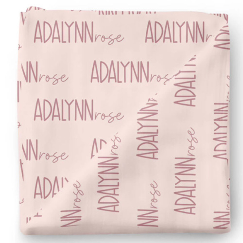 Personalized Baby Name Swaddle Blanket Font Duo | Pastel Cutie