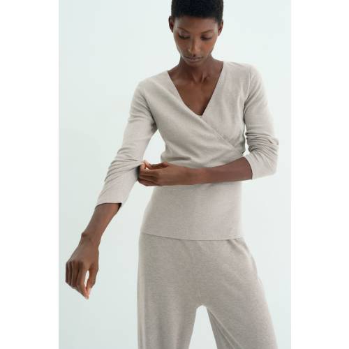MAMA RIBBED NURSING TOP