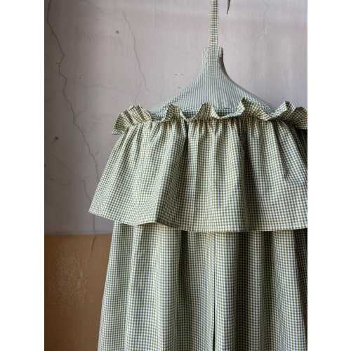 Green Gingham Kids’ Canopy with Ruffles – Designed by Babotipi