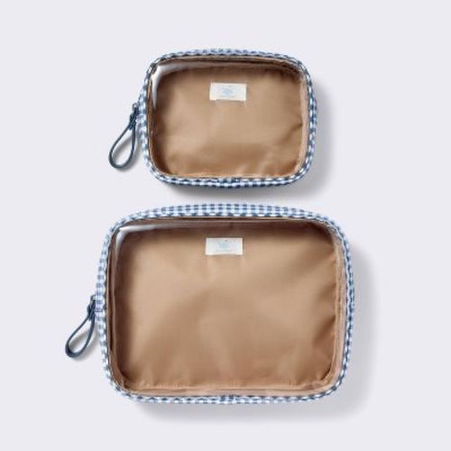 Diaper Bag Packing Pouches - Blue Gingham - 2pc - Cloud Island™