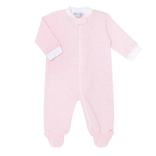 Bubble Zipper Footie - Pink