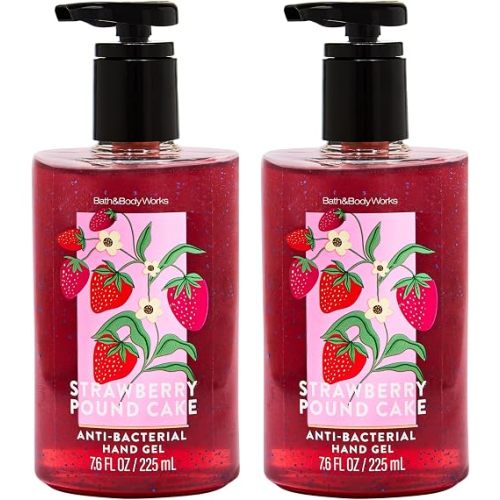 Bath & Body Works Strawberry Pound Cake Hand Sanitizer with Pump, 2-Pack