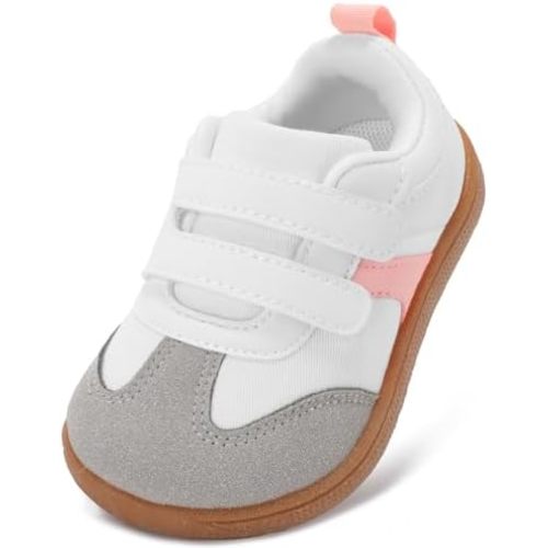 STQ KIDS Toddler Wide Toe Box Barefoot Shoes Boys Girls Sneakers Zero Drop Kid Tennis Running Shoes Lightweight Non-Slip Comfortable Infant First Walking Shoe Outdoor Activities School