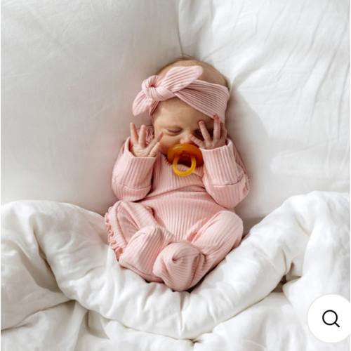 Ribbed Headband - Dusty Pink