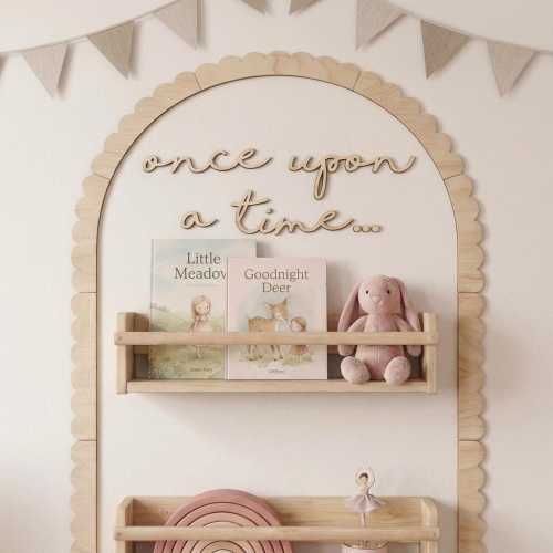 Once Upon a Time Wooden Wall Sign | Kids Room Decor | Nursery Wall Decor | Wooden Wall Cutout | Wooden Wall Lettering