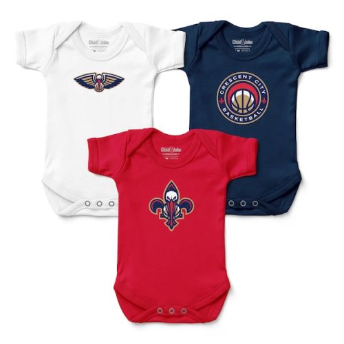 New Orleans Pelicans Chad & Jake Infant Three-Pack Bodysuit Set