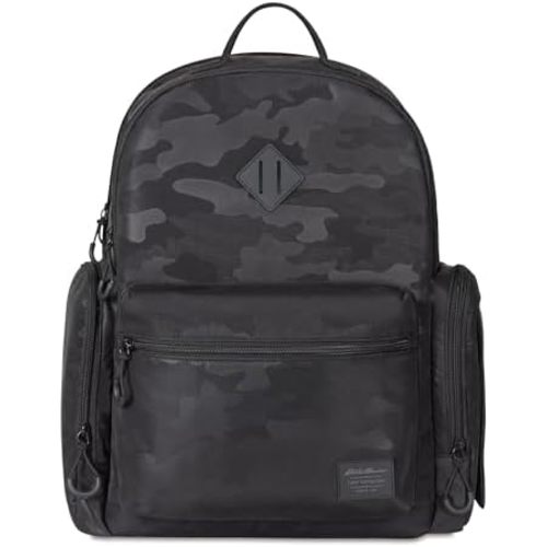 NOJO Eddie Bauer Camo Backpack Diaper Bag - Black & Gray