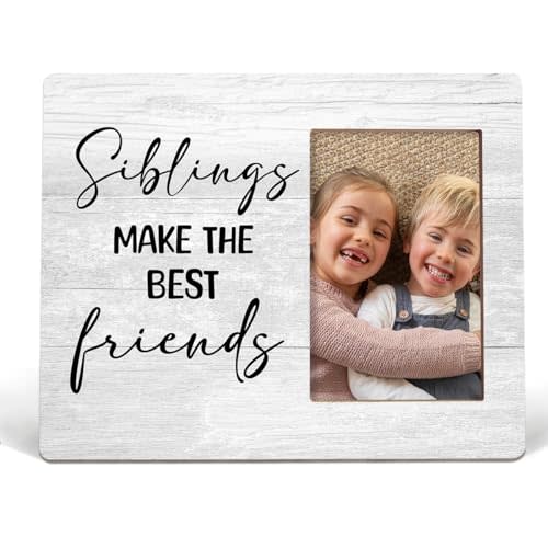 Lacama Sibling Picture Frame 4x6, Sibling Gifts, Gifts for Siblings Adults Kids, Gift for Brothers Sisters, Best Siblings Gift Photo Frame for Friends