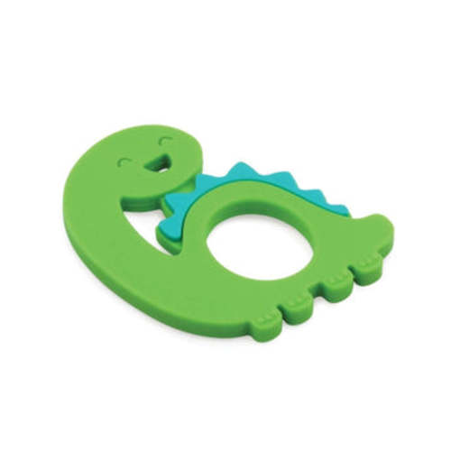 Silicone Baby Teether with Shape and Texture – Dinosaur | Bumkins Baby