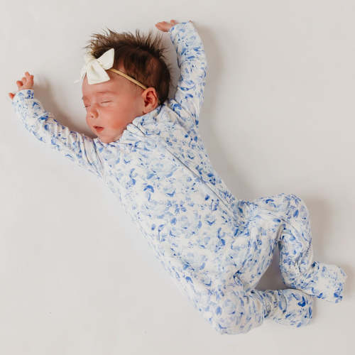 Bamboo Convertible Zip-Up Footie Pajama - Priscilla