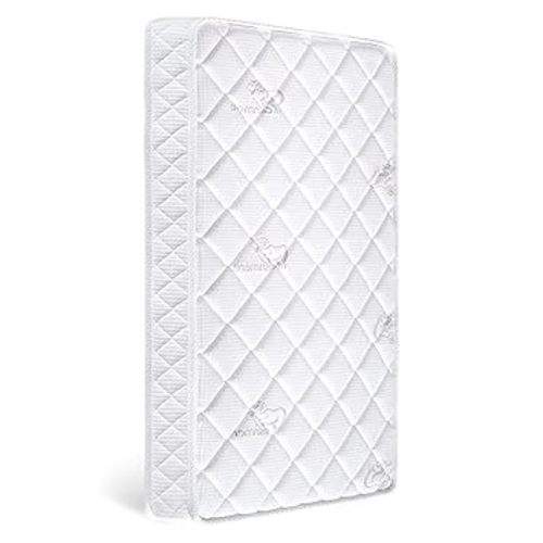 Premium Crib & Toddler Mattress,100% Knitted Fabric, Premium Fleece Surface-Hypoallergenic, 5" Thick Firm Soft Crib Mattress, Non-Toxic - Fits Standard Cribs & Toddler Beds
