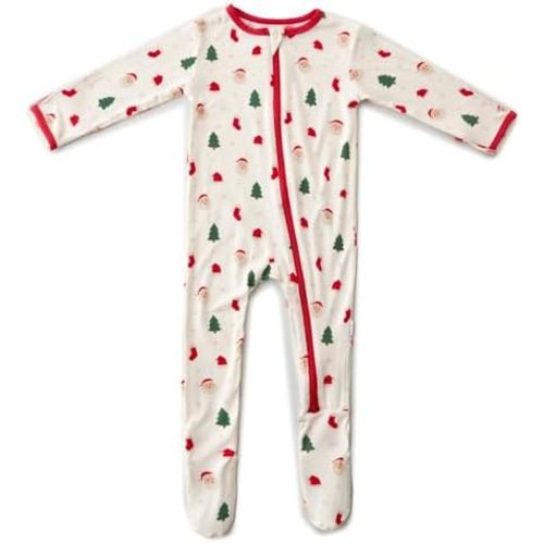 Bamboo Little Soft Baby Footie Pajamas – Newborn Sleepers, 95% Bamboo Viscose, 5% Spandex, Imported