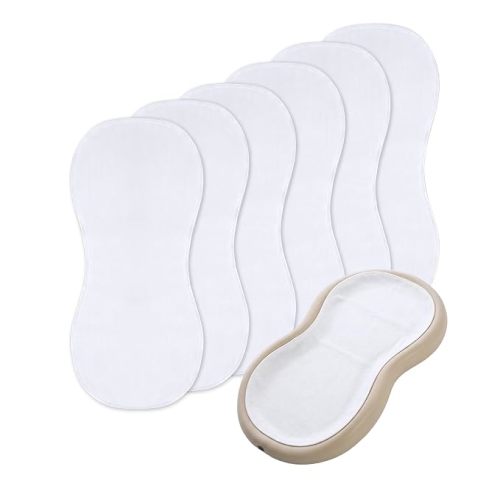 6 Pcs Changing Pad Liners Compatible with Keekaroo Peanut Changer, White