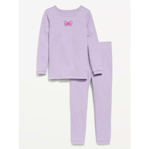 Snug-Fit Graphic Pajama Set for Girls