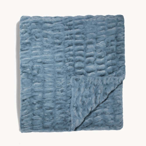 Slate Blue Throw Blanket | Lola Blankets