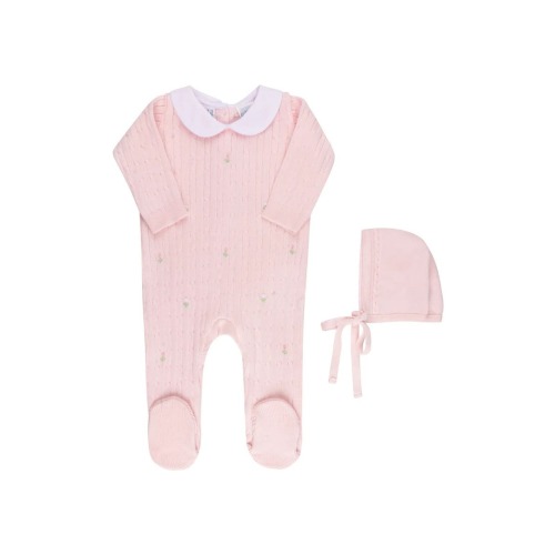 Peter Pan Cotton Footie & Hat Set, 0-3M