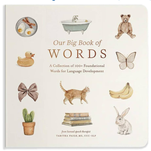 Our Big Book of First Words: A Collection of 100+ Foundational Words for Language Development (Tabitha Paige Children's Book Series)