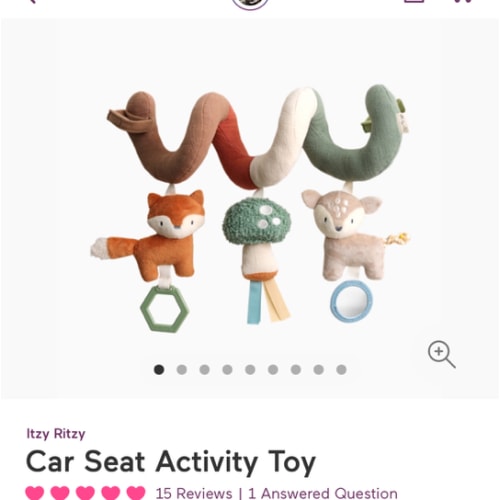 Itzy Ritzy Car Seat Activity Toy - Woodland | Babylist Shop