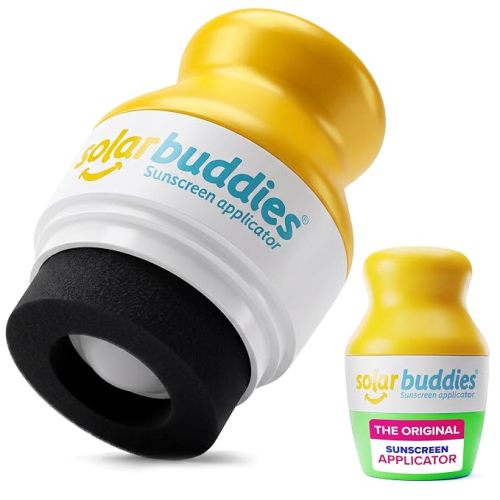 Solar Buddies Sunscreen Applicator – Green– Refillable Roll-on Sponge for Sunscreens & Lotions – For Kids, Adults & Families – Holds 3.4Fl Oz – Perfect for Travel