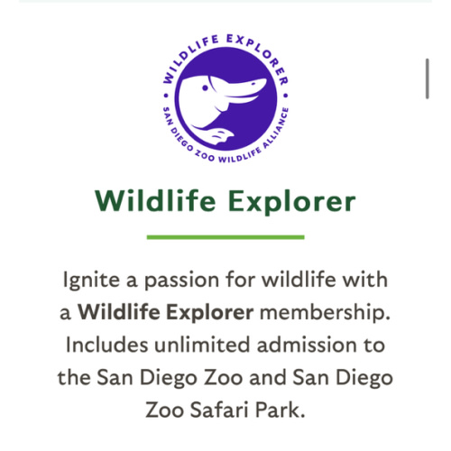 SDZoo kids membership