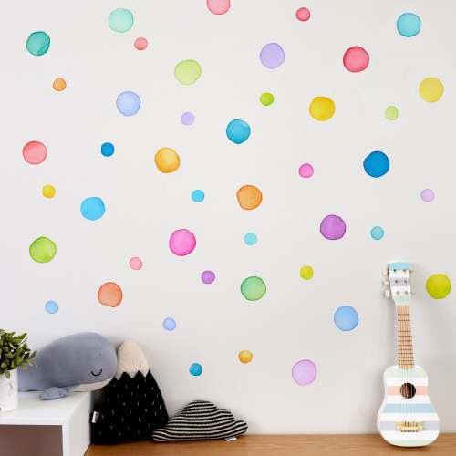 Rainbow Dot Wall Decals - Large