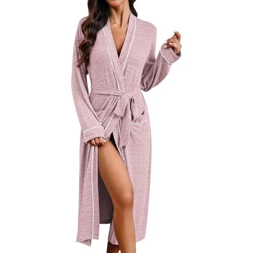 Ekouaer Womens Robe Long Lightweight Bathrobe Soft Light Bath Robe S-3XL