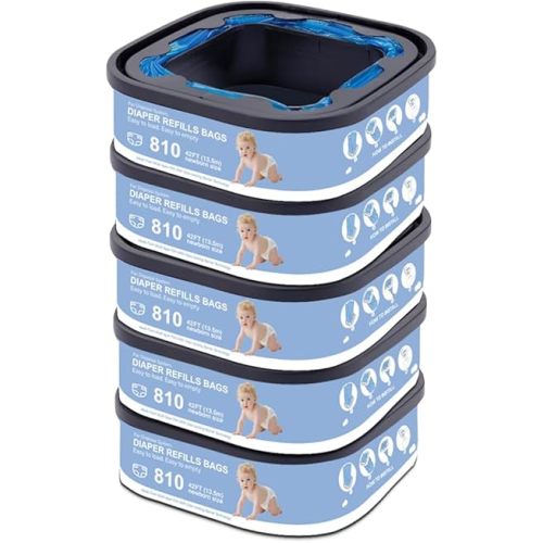 Jumbo Square Refills Disposal Bags Compatible with Diaper Genie Pails