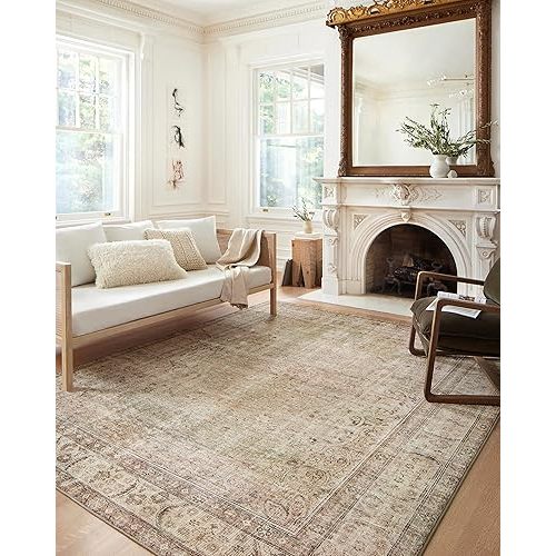 Loloi Margot Collection MAT-01 Antique/Sage 8'-6" x 11'-6" Area Rug feat. CloudPile, No-Shed Easy Clean Large Patterned Area Rug for Living Room, Bedroom, Dining Area