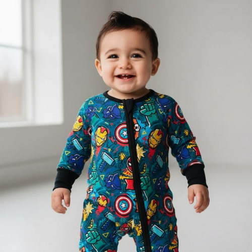 Superhero Bamboo Zipper Sleeper