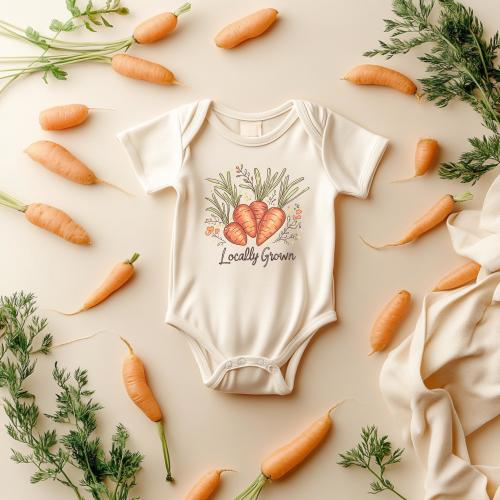 Locally Grown Carrot Baby Bodysuit