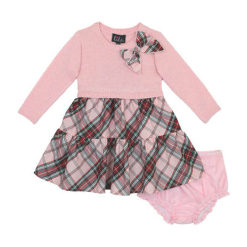 Lilt Baby Girls Long Sleeve A-Line Dress
