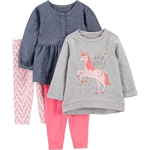 Simple Joys by Carter's Girls 4 piece Playwear Set