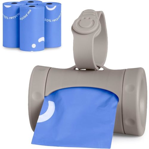 Retractable Bag Dispenser, Taupe Bundle