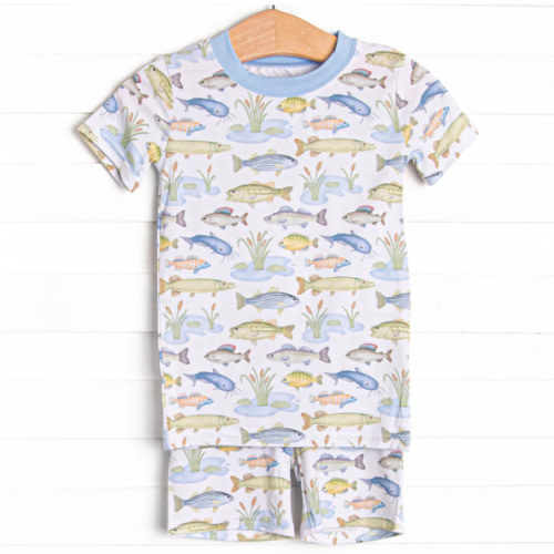 Pond Pals Bamboo Pajama Short Set, Blue – Stitchy Fish