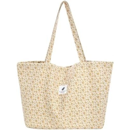 TeeYee Women's Corduroy Tote Bag Large 3 Snaps Shopper Shoulder Bag Leisure Handbag